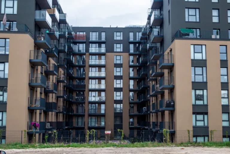 Modern residential apartment building