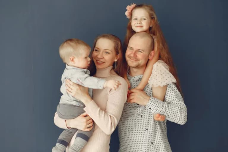 Happy family together