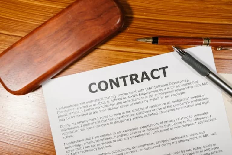 Employment contract signing