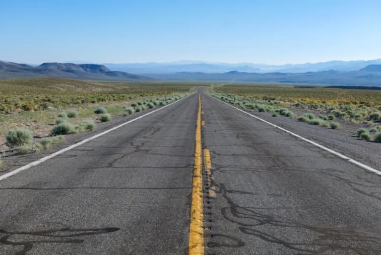 Desert highway road landscape