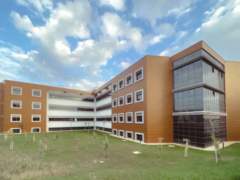 Modern school campus building