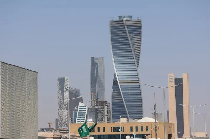 Modern Riyadh skyline with business district skyscrapers