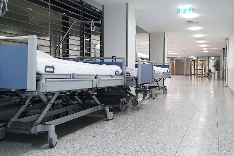 Modern hospital building in Saudi Arabia