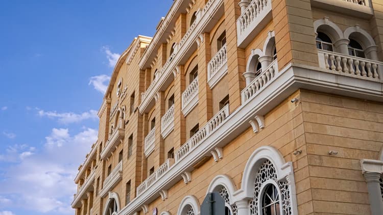 Modern residential buildings and compound in Saudi Arabia