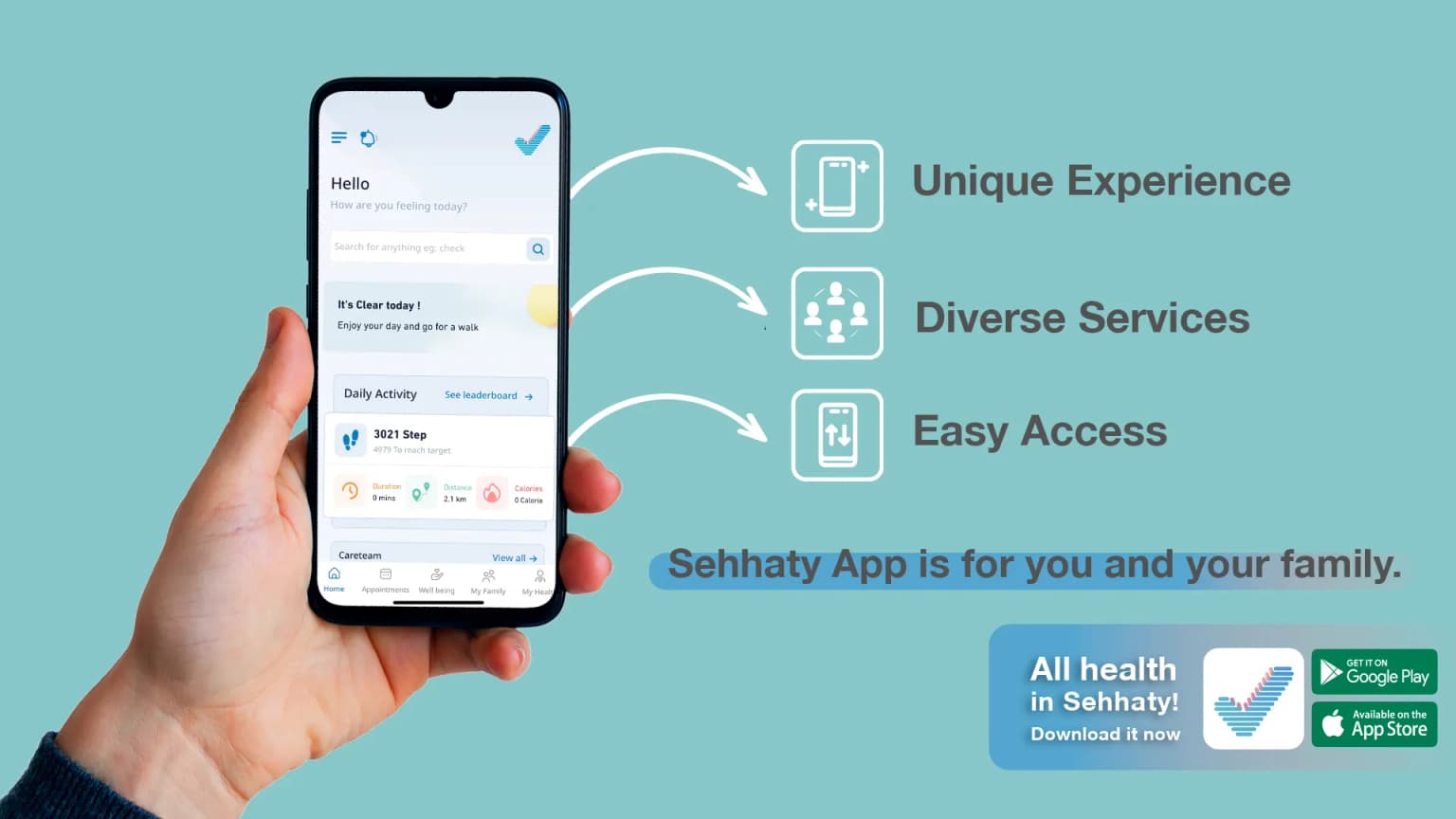 Sehhaty app - Saudi Arabia official health app