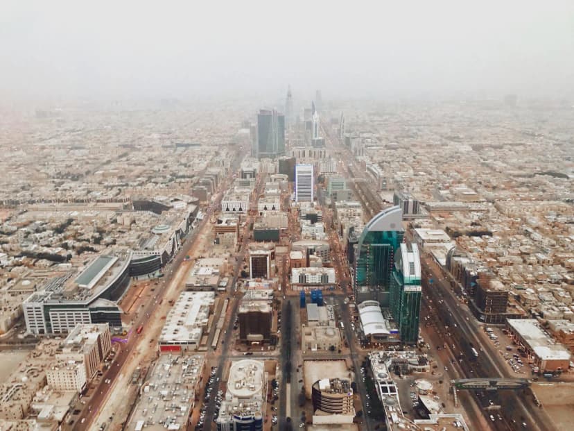 Riyadh cityscape where most expat workers are based